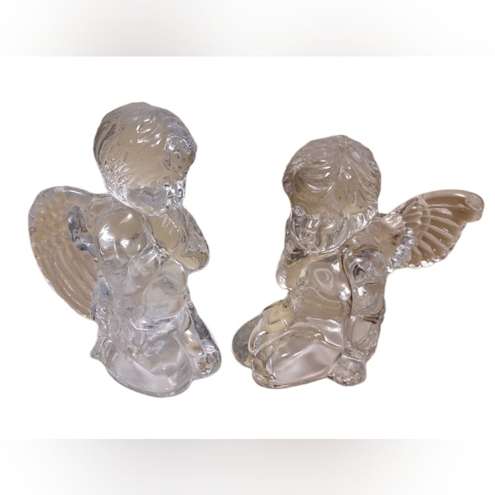 Set of angel candle holders